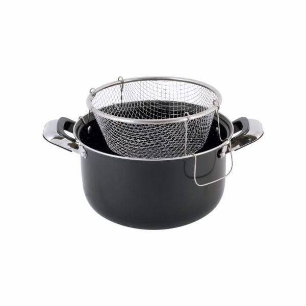 Kamille Hrnec 24cm 4L + sítko, hluboký košík na smažení