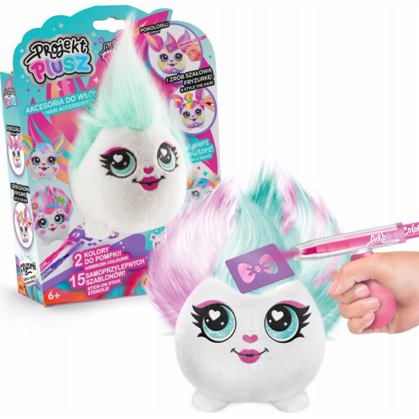 Epee Maskot projektu Plush Hairstyles - sada s ruční airb...
