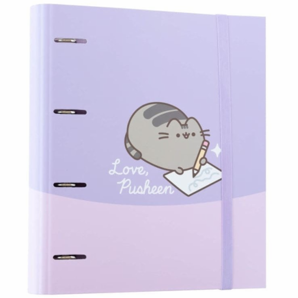 Pusheen - pořadač A4 z kolekce Moments (4 kroužky, gumička)