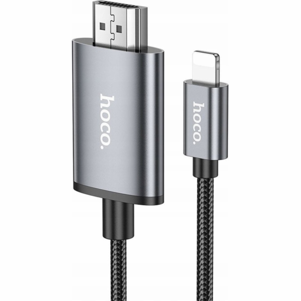 Hoco Kabel Lightning na HDMI 1080p UA27 2m ocelově šedý