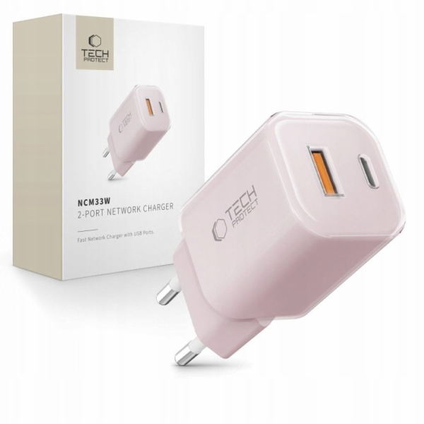 Tech-Protect NCM33W 2PORTOVÁ SÍŤOVÁ NABÍJEČKA PD33W/QC3.0...