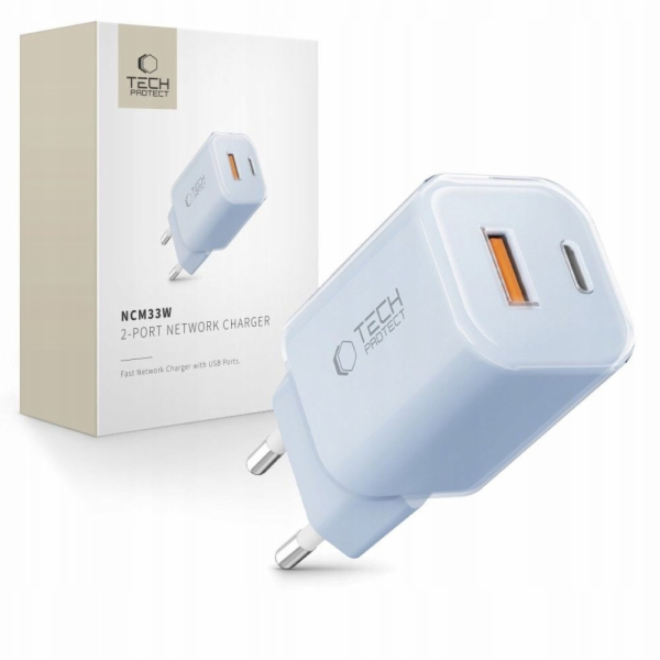 Tech-Protect SÍŤOVÁ NABÍJEČKA NCM33W SE 2 PORTY PD33W/QC3...