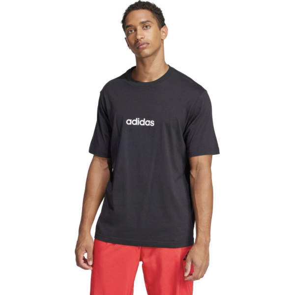Adidas Pánské tričko Essentials Linear Single černé JE8993 L