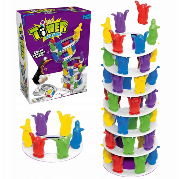 LeanToys Tučňáci ve věži - hra dovedností pro více než 3 ...