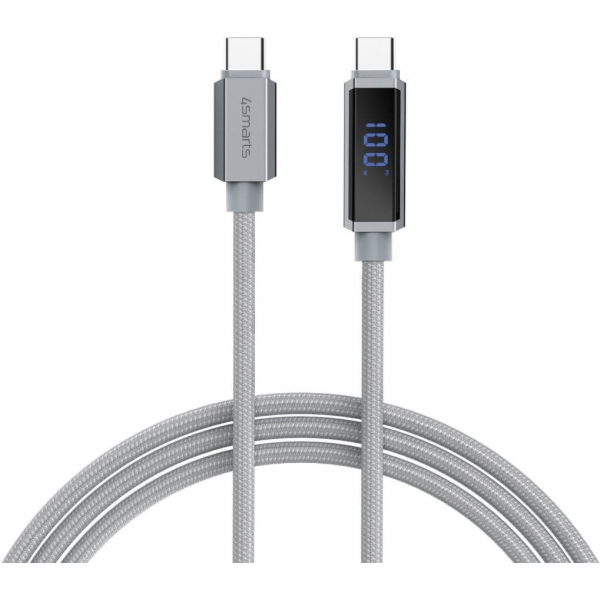 4smarts USB-C - USB-C kabel 1,5 m šedý (541439)