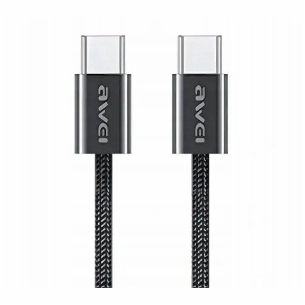Awei USB-C - USB-C 1m černý USB kabel