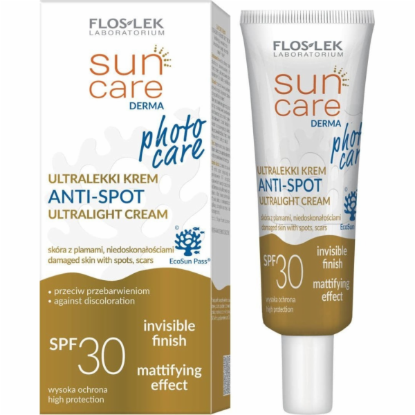 Floslek Sun Care Derma Ultra lehký krém proti akné SPF 30...