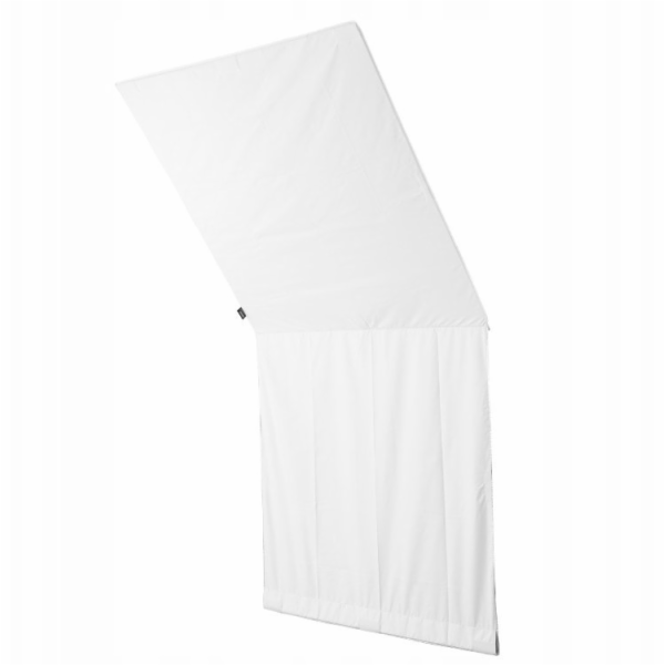 Aurora Studiová vlajka Floppy Flag 122x122cm stříbrná/bílá