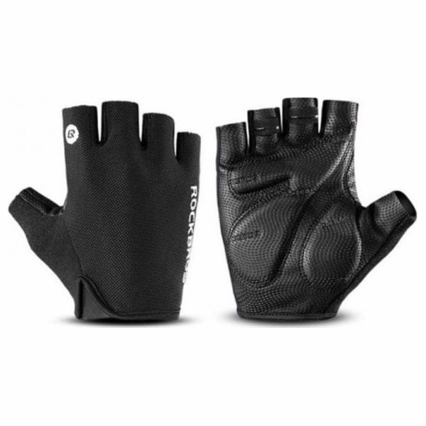 RockBros Cyklistické rukavice bez prstů velikost S černé