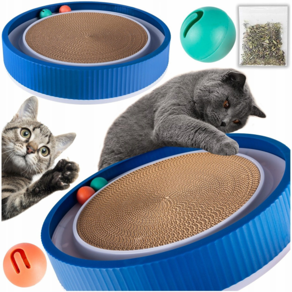 Bituxx ZW3A KARTONOVÉ ŠKRABADLÍ PRO KOČKY, RULETA, KOLO