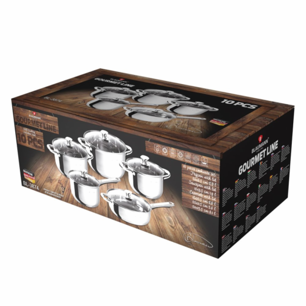 Sada nádobí nerez 10 ks Gourmet Line BL-3874