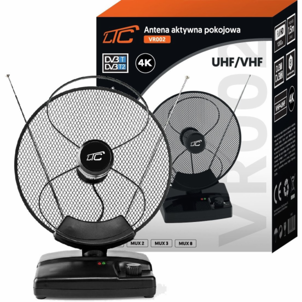 LTC AKTIVNÍ VNITŘNÍ TV ANTÉNA PRO POZEMNÍ TELEVIZI FHD 4K...