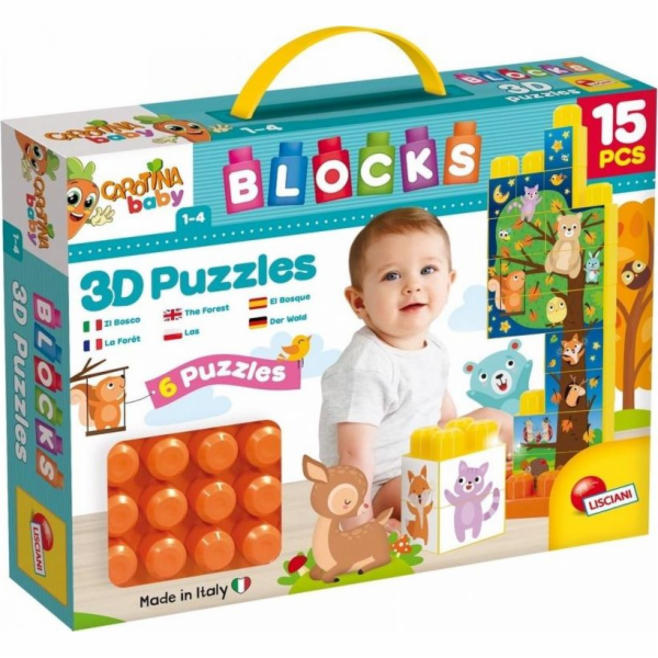 Lisciani Obrázky z kostek 15 dílků Carotina Baby