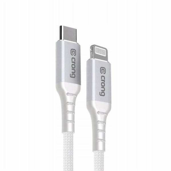 Crong Kabel USB-C - Lightning 1,5 m bílý