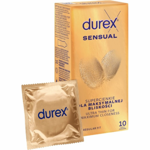 Durex Sensual super tenké latexové kondomy 10 ks