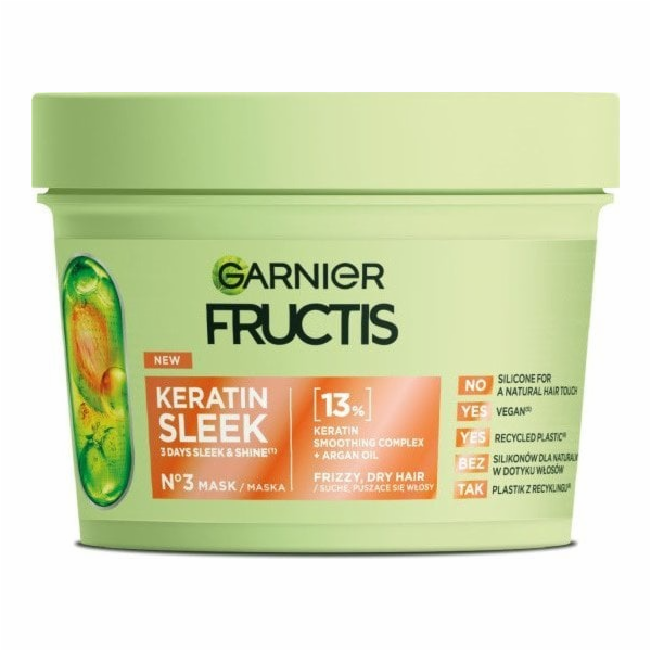 Garnier Fructis Keratin Sleek Mask vlasová maska 370 ml