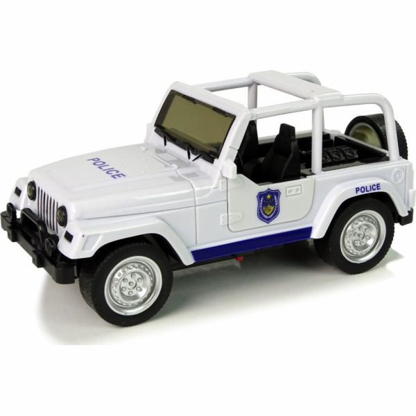 LeanToys Terénní vozidlo Policejní auto Bílé
