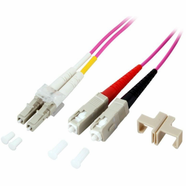 Techly Optický patchcord OM4 50/125 mm SC-LC Duplex 2m