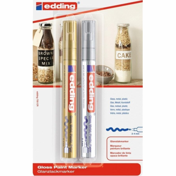 Edding Lesklý olejový popisovač 2-4 mm 2 barvy