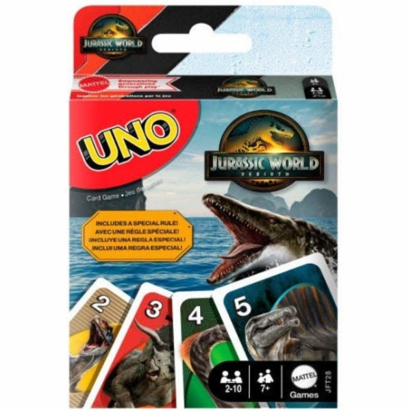 Mattel Hra UNO Jurský svět Znovuzrození