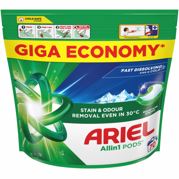 Prací koule Ariel Allin1 PODS Mountain Spring 70 ks.