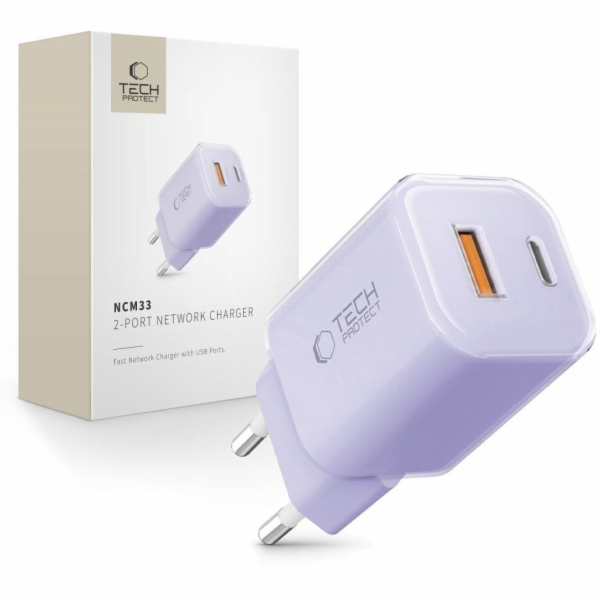 Tech-Protect NCM33 2PORTOVÁ SÍŤOVÁ NABÍJEČKA PD 33W / QC3...