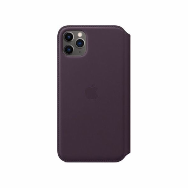 Apple Leather Folio Case pro iPhone 11 Pro Max – švestkový