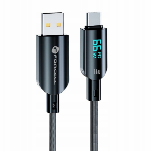 ForCell USB kabel USB-A - USB-C 1,2 m černý