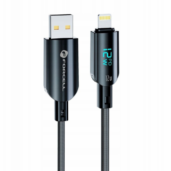 ForCell Kabel USB-A - Lightning 1,2 m černý