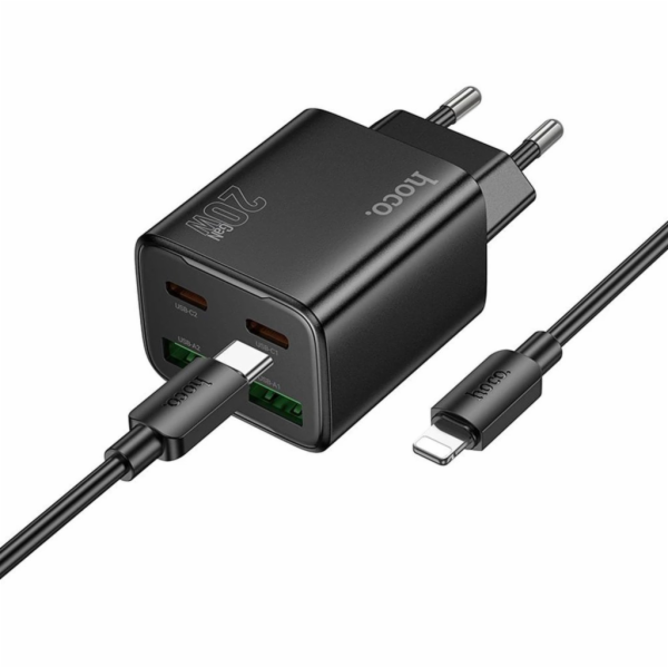 Hoco 2 x USB C + 2 x USB A QC3.0 PD 3A 20W nabíječka do s...