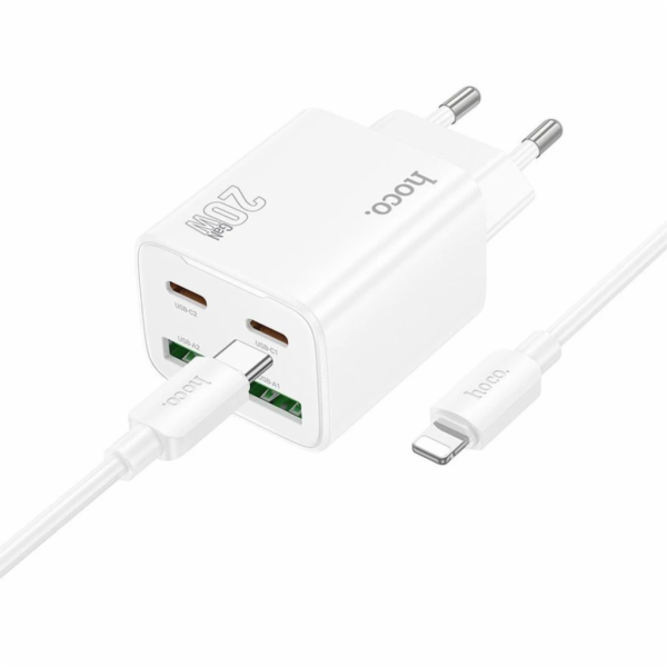 Hoco 2 x USB C + 2 x USB A QC3.0 PD 3A 20W nabíječka do s...