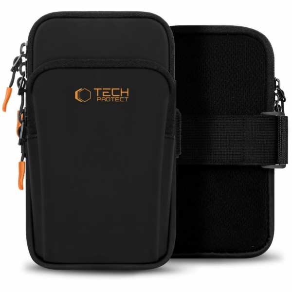 Tech-Protect Univerzální sportovní náramek M7, černá/oran...