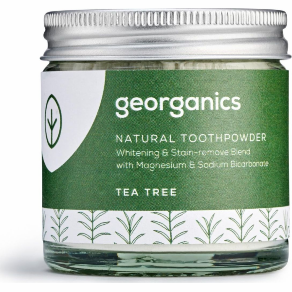Georganics , prášek na čištění zubů, čajovník, 60 ml