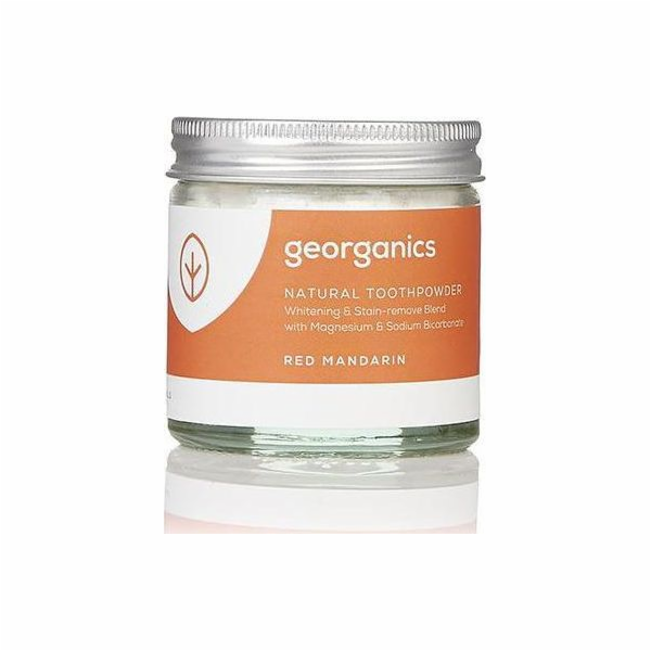 Georganics , prášek na čištění zubů, červená mandarinka, ...