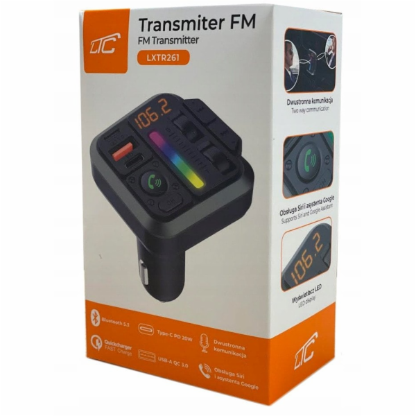 LTC FM vysílač VYSÍLAČ DO AUTO LTCFM MP3 BLUETOOTH TELEFO...