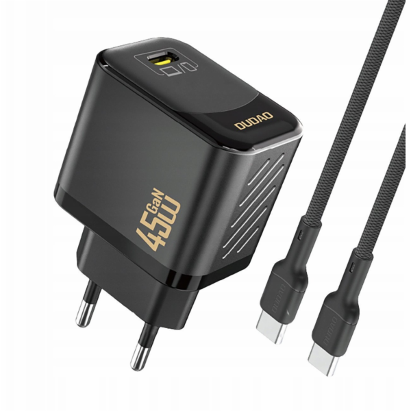Dudao A28C 45W GaN nabíječka do zásuvky + USB-C kabel - č...
