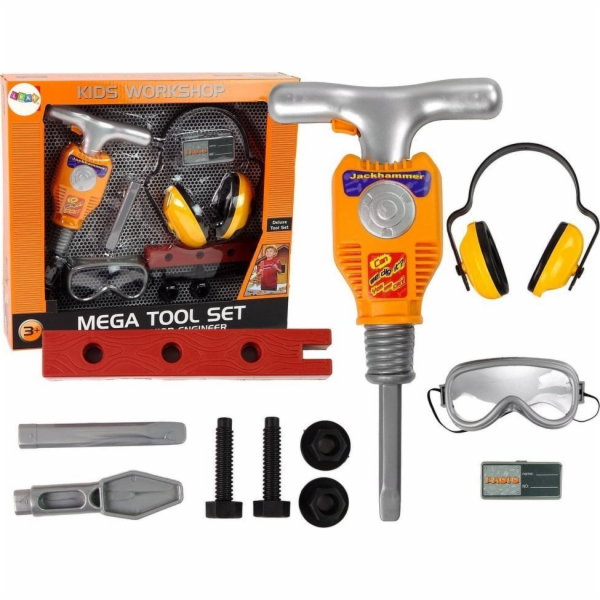 LeanToys DIY Kit Nářadí Pneumatické kladivo Brýle LEAN Toys