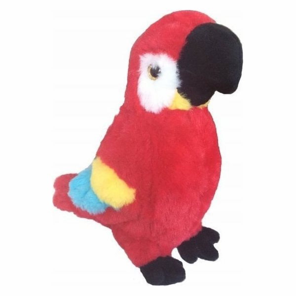 Beppe červený papoušek ara 20 cm