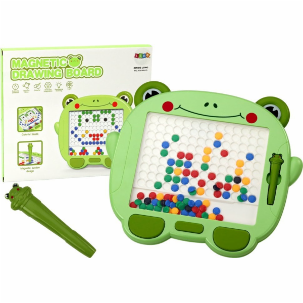 LeanToys Magnetická vzdělávací tabule s perem, žábou a ze...