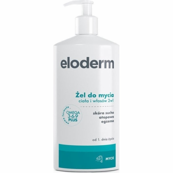 Polpharma Eloderm, 2v1 mycí gel na tělo a vlasy, 400 ml