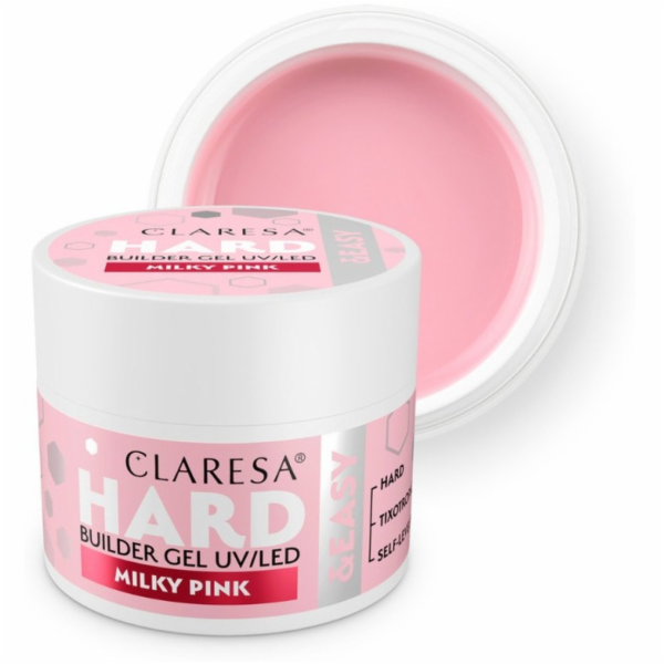 Claresa Gel na nehty Hard&Easy 45g mléčně růžová (5)