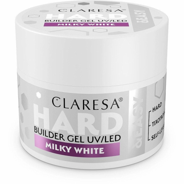 Claresa Hard&Easy Builder Gel mléčně bílý 45g