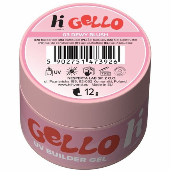 Hi Hybrid Gel na nehty Gello 03 dewy blush 12g