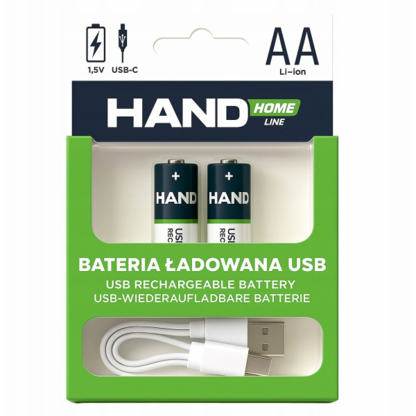 Plastrol Dobíjecí baterie USB-C 2600mWh 1733mAh 2xAA