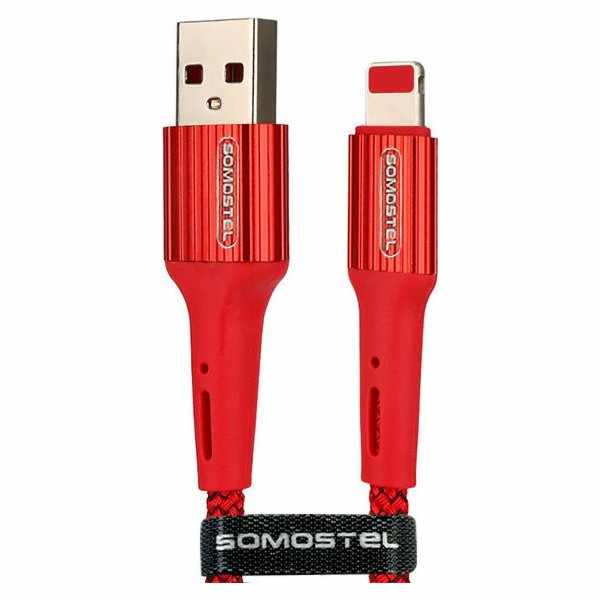 Somostel USB-A - Lightning kabel 1 m červený (25927)