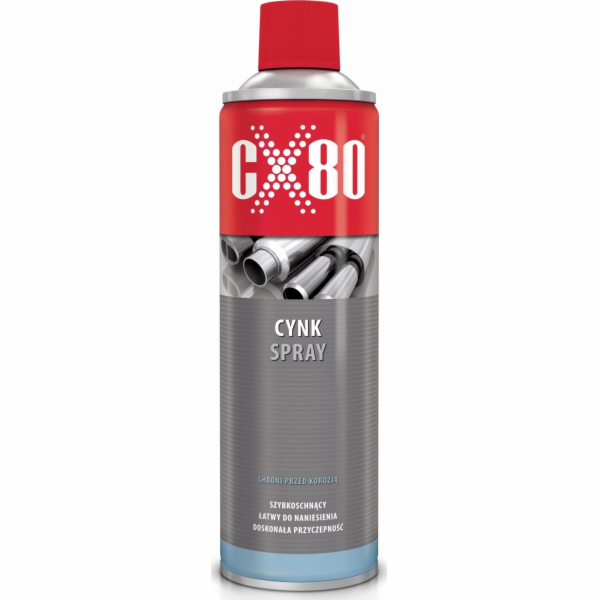 CX80 CX80 ZINKOVÝ SPREJ 500ML ANTIKOROZNÍ RYCHLESCHNOUCÍ