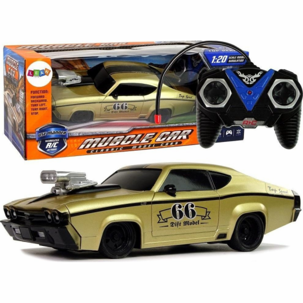 LeanToys Sportovní auto na dálkové ovládání 1:20 zlaté