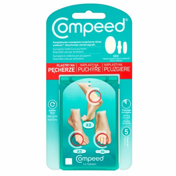 Johnson & Johnson Compeed náplasti na puchýře, směs 5 ks/...