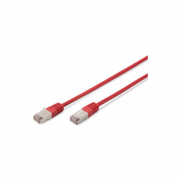 Digitus patchcord CAT 5e, SF/UTP, 10m, červený (DK-1531-1...