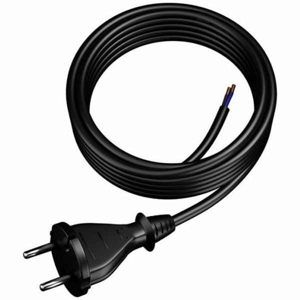 UN PROPOJOVACÍ KABEL S PŘÍMOU ZÁSTRČKOU IP20 2*1 H05RR 5M...